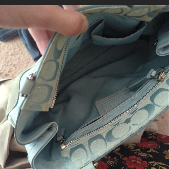 Coach Light Blue Signature Tote Bag - Picture 2 of 7